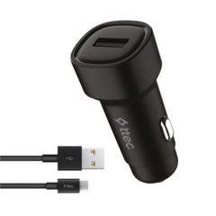 Автозарядка TTEC SmartCharger 2.4A Car Charger с кабелем USB-C, черный