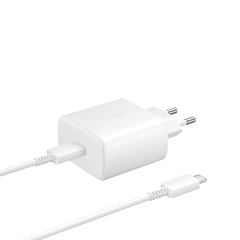 Сетевое зарядное устройство Samsung EP-TA845, USB-C + кабель Type-C, 45Вт, White (Белый)