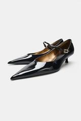 ZARA ТУФЛИ НА КАБЛУКЕ KITTEN ZW COLLECTIONЙ, ЧЕРНЫЙ