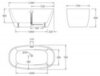 BelBagno BB72-1500-W0 Отдельностоящая акриловая ванна в комплекте со сливом (донным клапаном), цвет: белый