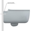 Berges Ego 082118 Унитаз подвестной XL 54 см, сиденье дюропласт Toma Slim SO, микролифт, быстросьем