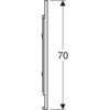 Geberit Option Plus 501.072.00.1 Зеркало с подсветкой с прямым и непрямым освещением, 75x70см, Серебристые оттенки / Матированный алюминий