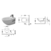 Duravit DuraPlus 2532104700 Биде подвесное, с перел., с 1 отв. под смес. 360x575мм, цвет:Пергамон