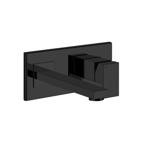 Gessi Rettangolo 44836#299 Встраиваемый однорычажный смеситель, излив 206мм(внешние части), цвет: черный