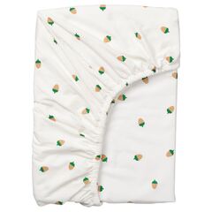 Простыня на резинке IKEA BRUMMIG (БРУММИГ), Детская, Белый с рисунком, 90х200