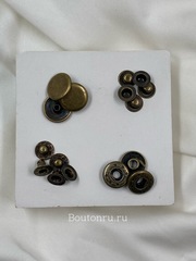 Установочные кнопки бронза/комплект с кнопками и шляпкой 15 мм