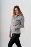 Толстовка на молнии Noname Track Hoodie 23 Wos Grey Melange женская
