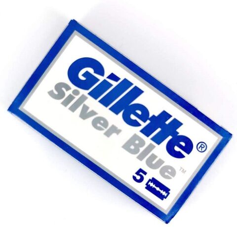 Сменные лезвия для T-образной бритвы GILLETTE Silver Blue, 5шт