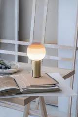 Настольный светильник Dipping Light Portable шоколадный-матовая латунь
