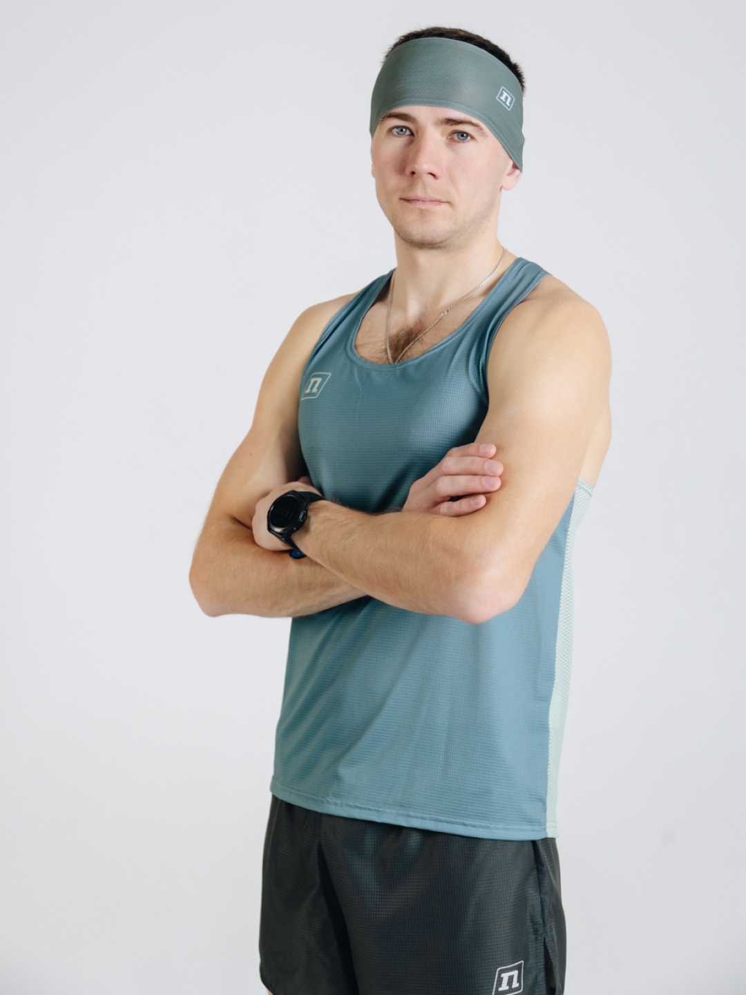 Беговая майка Noname Free Running Top 25 UX grey-green - 2