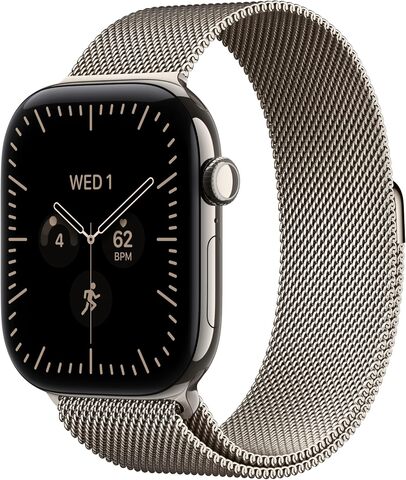 Умные часы Apple Watch Series 12 46 мм Natural Titanium Case with Milanese Loop (S/M) Натуральный титан | Natural