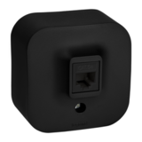 QUTEO РОЗЕТКА О/У компьютерная RJ45 кат.5E UTP - черный матовый — фото 2