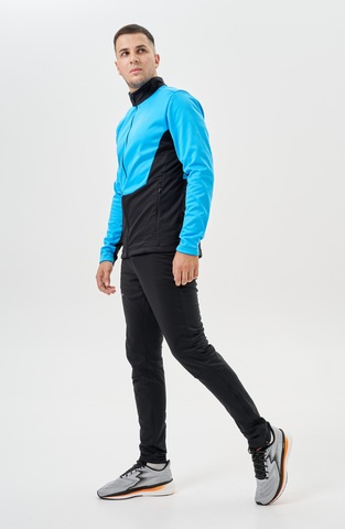Мужской тренировочный лыжный костюм Nordski Advance light blue-black