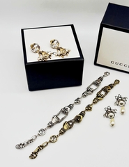 Серьги МУХИ с подвесками из жемчуга style by GuCCI