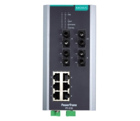 Коммутатор управляемый MOXA PT-510-4M-ST-48