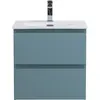 BelBagno KRAFT 39-500/390-2C-SO-AO База под раковину подвесная с фрезерованными ручками по всей длине фасада с 2 выкатн. ящ.,Голубой Мат.,500x395x500