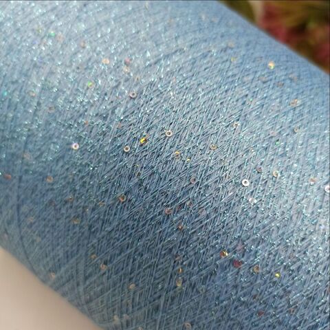 Sequin Lurex люрекс с пайеткой 3000м/100гр 002 Голубой, пайетка галографическая