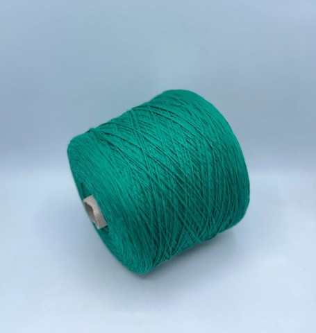Бобинная пряжа (пр.Италия), art.Cotone, 350м/100 гр. 100%Хлопок, цвет-Водяной зеленый , арт.34821