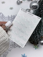 Слайдер-дизайн Nail Design F-086 Silver