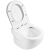 BelBagno Onda BB066CHR/BB870SC/BB002-80/BB005-PR-CHROME Инсталляция с унитазом, сиденьем и клавишей смыва, цвет: белый