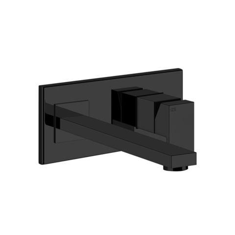 Gessi Rettangolo 44838#299 Встраиваемый однорычажный смеситель, излив 256мм(внешние части), цвет: черный