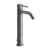 Gessi 316 54104#239 Смеситель высокий для раковины на 1 отверстие с донным клапаном, h=305мм , излив 123мм, цвет: steel brushed
