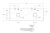 BelBagno Uno BB-8099-120-2 Керамическая раковина с двумя чашами, 121x46, цвет: белый