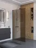 BelBagno UNO-L-1-TB-100-BR-Cr Душевая перегородка универсальная с односторонним входом, стекло бронза, профиль хром, 1000x2000 мм