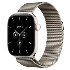 Умные часы Apple Watch Series 12 GPS + Cellular, 42mm, Pearl White Ceramic Case with Natural Milanese Loop