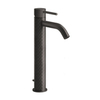 Gessi 316 54104#707 Смеситель высокий для раковины на 1 отверстие с донным клапаном, h=305мм , излив 123мм, цвет: brushed black metal pvd