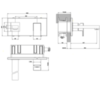 Gessi Rettangolo 44840#031 Встраиваемый однорычажный смеситель, излив 146мм(внешние части), цвет: хром
