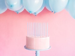 Свечи "Нежно-голубые" 12 шт. (14 см)