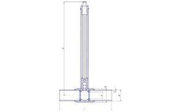 Конструкция LD КШ.Ц.П.GAS.400.016(025).П/П.02.Н=1500мм полный проход с редуктором