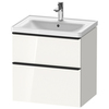 Duravit D-Neo DE435402222 Тумбочка подвесная, 625x634x452, 1 ящик, цвет: белый высокоглянцевый