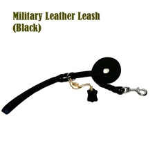 Военный кожаный поводок "Military Leather Leash"   ширина 19мм карабин нержавеющия сталь