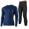 Мужской комплект термобелья с шерстью Brubeck Active Wool синий - 1