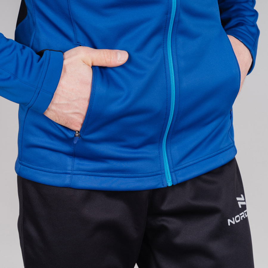 Мужская утепленная разминочная куртка Nordski Base true blue-blue - 4