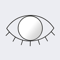 Зеркало настенное cyclops среднее черное
