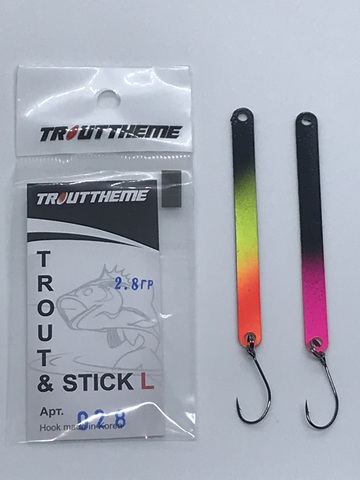 СТИКИ ФОРЕЛЕВЫЕ  TROUTTHEME TROUT & STICK L арт. 028 вес 2,8г  (крючок Корея)