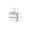 Duravit D-Neo DE435402222 Тумбочка подвесная, 625x634x452, 1 ящик, цвет: белый высокоглянцевый