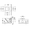 Duravit DuraStyle 2538090000 Унитаз подвесной без смывного края, с вертикальным смывом, 4.5л., 370x540мм, цвет: Белый