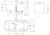 BelBagno BB72-1700-W0 Отдельностоящая акриловая ванна в комплекте со сливом (донным клапаном), 170x78, цвет: белый