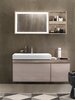 Geberit Citterio 500.571.JI.1 Зеркало с подсветкой, боковая полка 133.4x58.4см, Бежевый дуб / Меламин, древесная структура