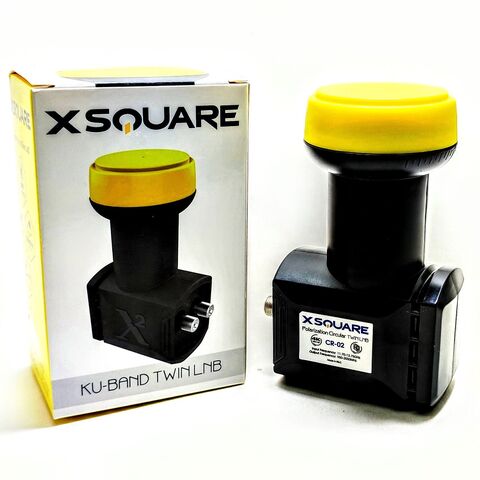 Конвертер на 2 выхода CR-02 круговой поляризации XSQUARE для Триколор / НТВ-ПЛЮС UHD / Конвертор спутниковый TWIN 2 LNB CIRCULAR 4K Full HD НТВ+