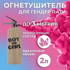 Огнетушитель с Краской Холи Лайк, в коробке, Гендер Пати, Малиновый, 2 л (цвет корпуса уточните у менеджеров)