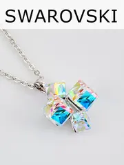 Подвеска-ромб Мираж с кубиками-хамелеонами Swarovski