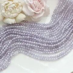 Цирконий кубический (фианит) граненый, сиреневый, 4 мм нить, К252