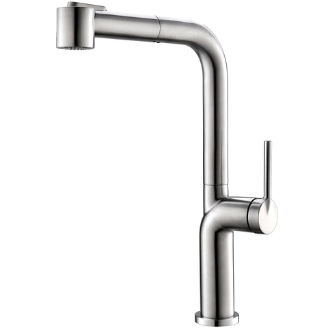 BelBagno BB-LAM60-IN Смеситель для кухни с выдвижным изливом, цвет: серый