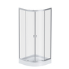 Am.Pm W88E-205-080MT64 X-Joy Twin Slide.  Душевое ограждение c поддоном. 80x80. профиль мат хром