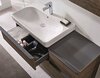 Geberit Smyle Square 500.229.01.1+500.352.JR.1 Раковина 60х48 см+ Шкафчик под раковину 60 см, высота 61.7 см, цвет "пекан"